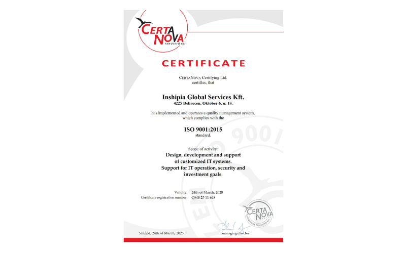 iso 9001 Inshipia